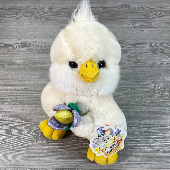 Vintage 1994 Chick Cuddle Wit Easter Duck Plush Tulip Flower Stuffed Animal NEW - Picture 1 of 11